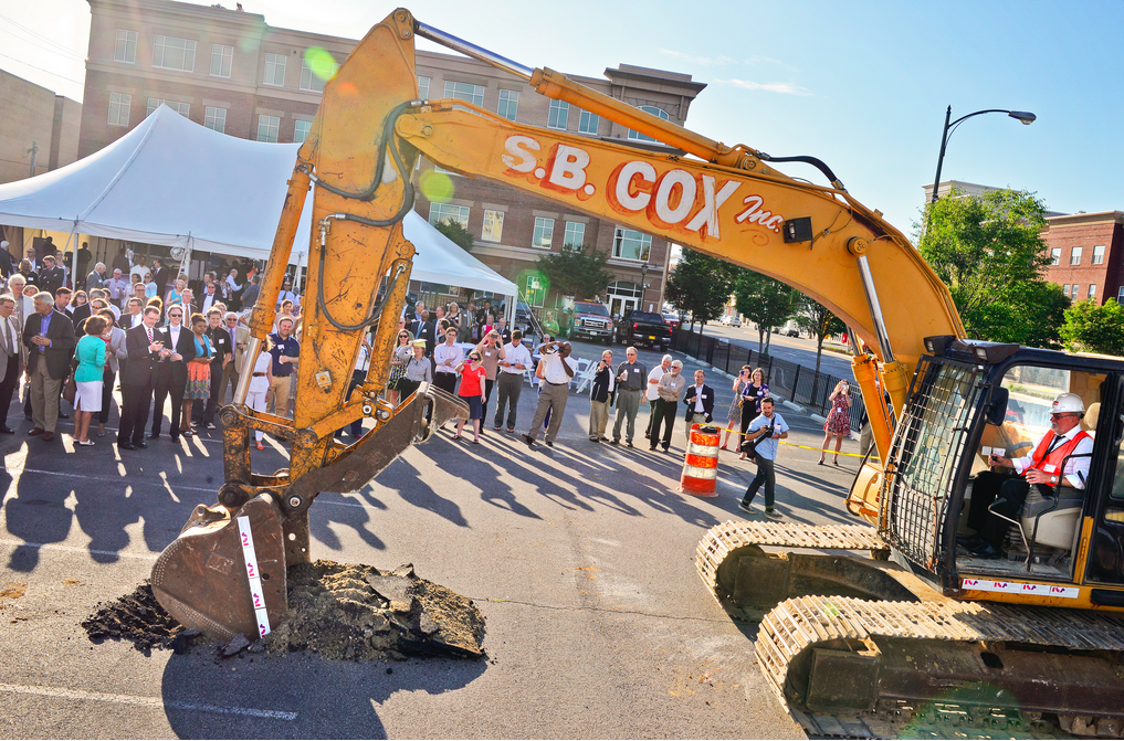 ICA groundbreaking backhoe style shot